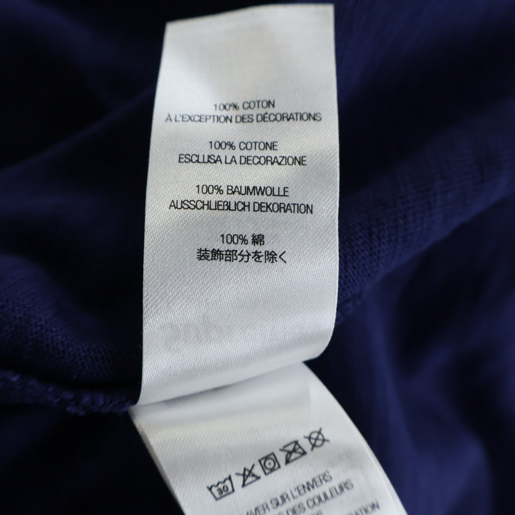 SUPREME(シュプリーム) 24AW Old English L/S Top オールド イングリッシュ ロゴ刺繍 クルーネック長袖Tシャツカットソー ロングスリーブ ロンT ネイビー