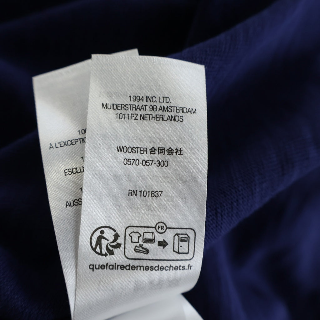 SUPREME(シュプリーム) 24AW Old English L/S Top オールド イングリッシュ ロゴ刺繍 クルーネック長袖Tシャツカットソー ロングスリーブ ロンT ネイビー