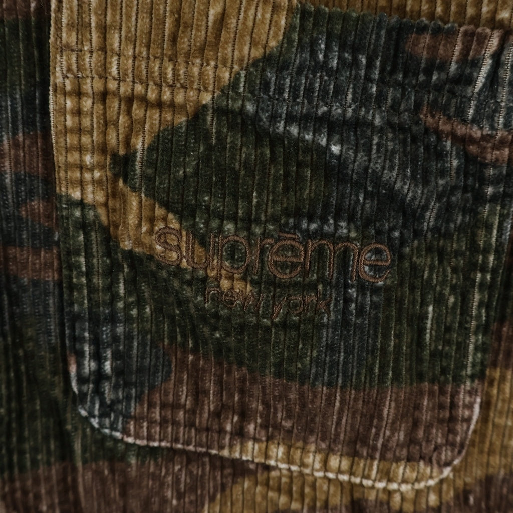 SUPREME(シュプリーム) 25AW Wide Wale Corduroy Snap Shirt Woodland Camoワイド ウォール コーデュロイ スナップシャツ ブラウン