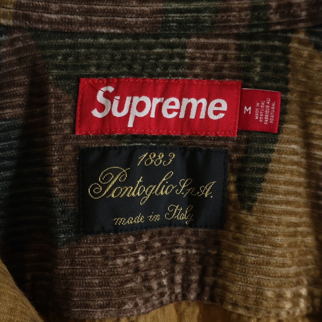 SUPREME(シュプリーム) 25AW Wide Wale Corduroy Snap Shirt Woodland Camoワイド ウォール コーデュロイ スナップシャツ ブラウン