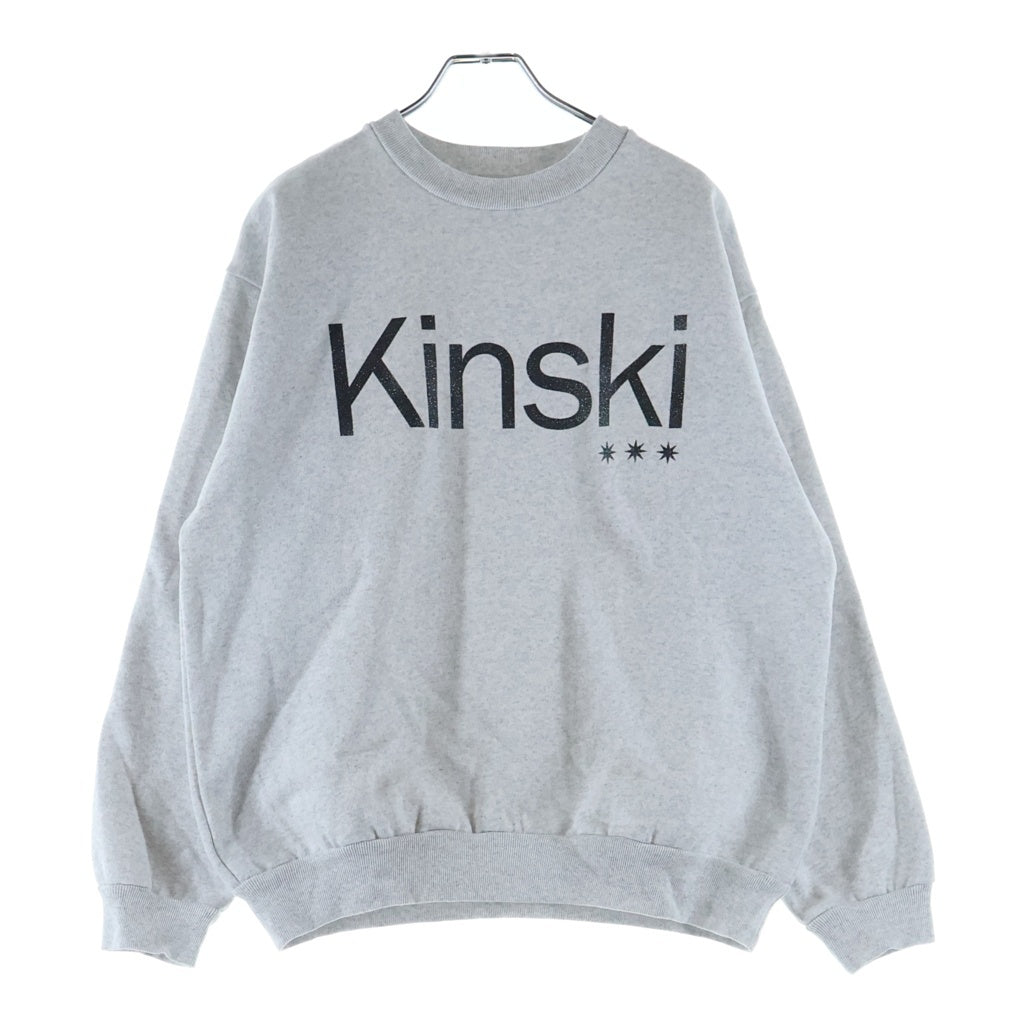 GDC(ジーディーシー) kinski live forever crew sweat ロゴプリント クルーネックスウェットトレーナー グレー GD0404