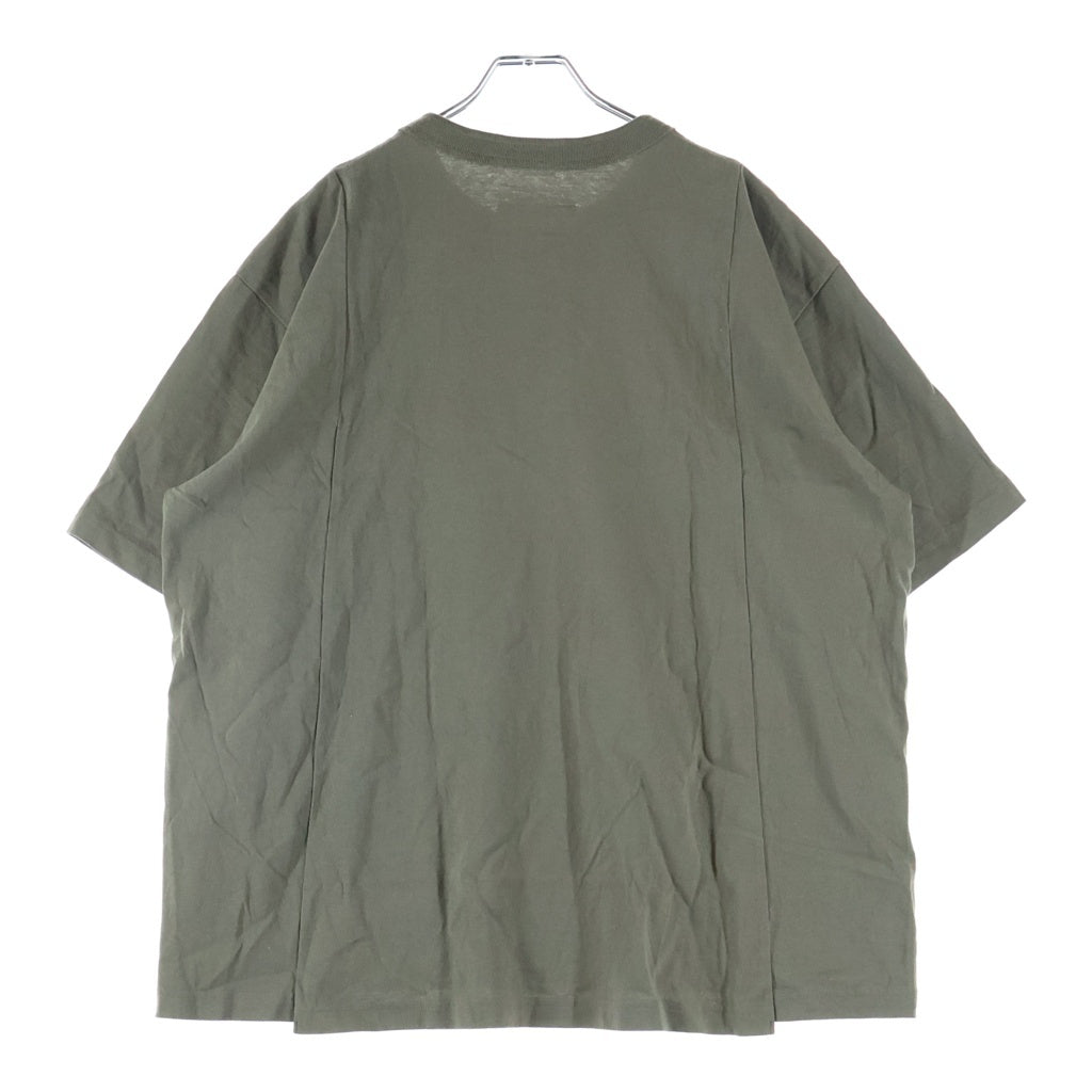 Sacai(サカイ) Cotton Jersey T-Shirt コットン ジャージ ポケット クルーネック半袖Tシャツカットソー カーキ 25‐03628M