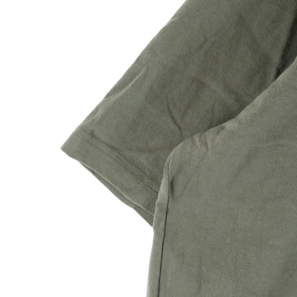 Sacai(サカイ) Cotton Jersey T-Shirt コットン ジャージ ポケット クルーネック半袖Tシャツカットソー カーキ 25‐03628M