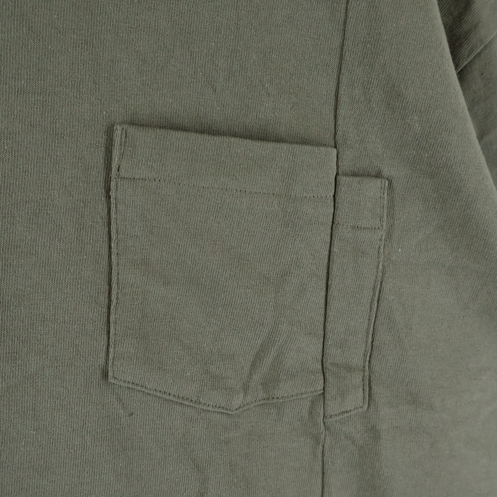 Sacai(サカイ) Cotton Jersey T-Shirt コットン ジャージ ポケット クルーネック半袖Tシャツカットソー カーキ 25‐03628M