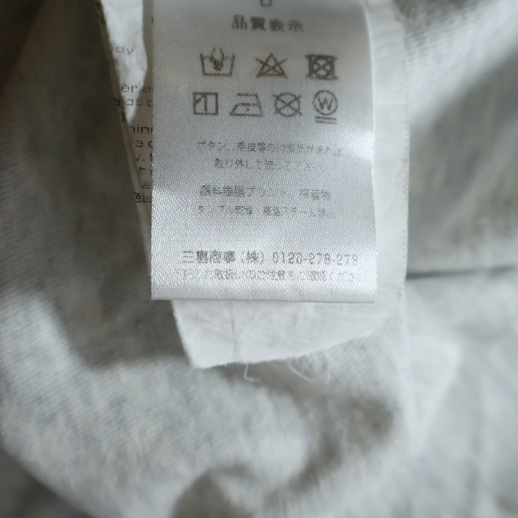 ALEXANDER WANG(アレキサンダーワン) ウォッシュ加工 ワンポイントロゴ クルーネック長袖Tシャツカットソー ロングスリーブ ロンT グレー UCC3221537