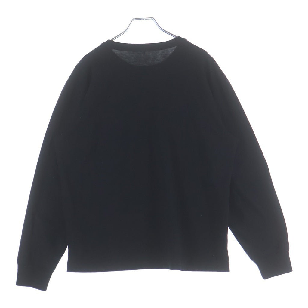 ALEXANDER WANG(アレキサンダーワン) 25AW ロゴ パフプリント クルーネック長袖Tシャツカットソー ロングスリーブ ロンT ブラック 4CC3241519