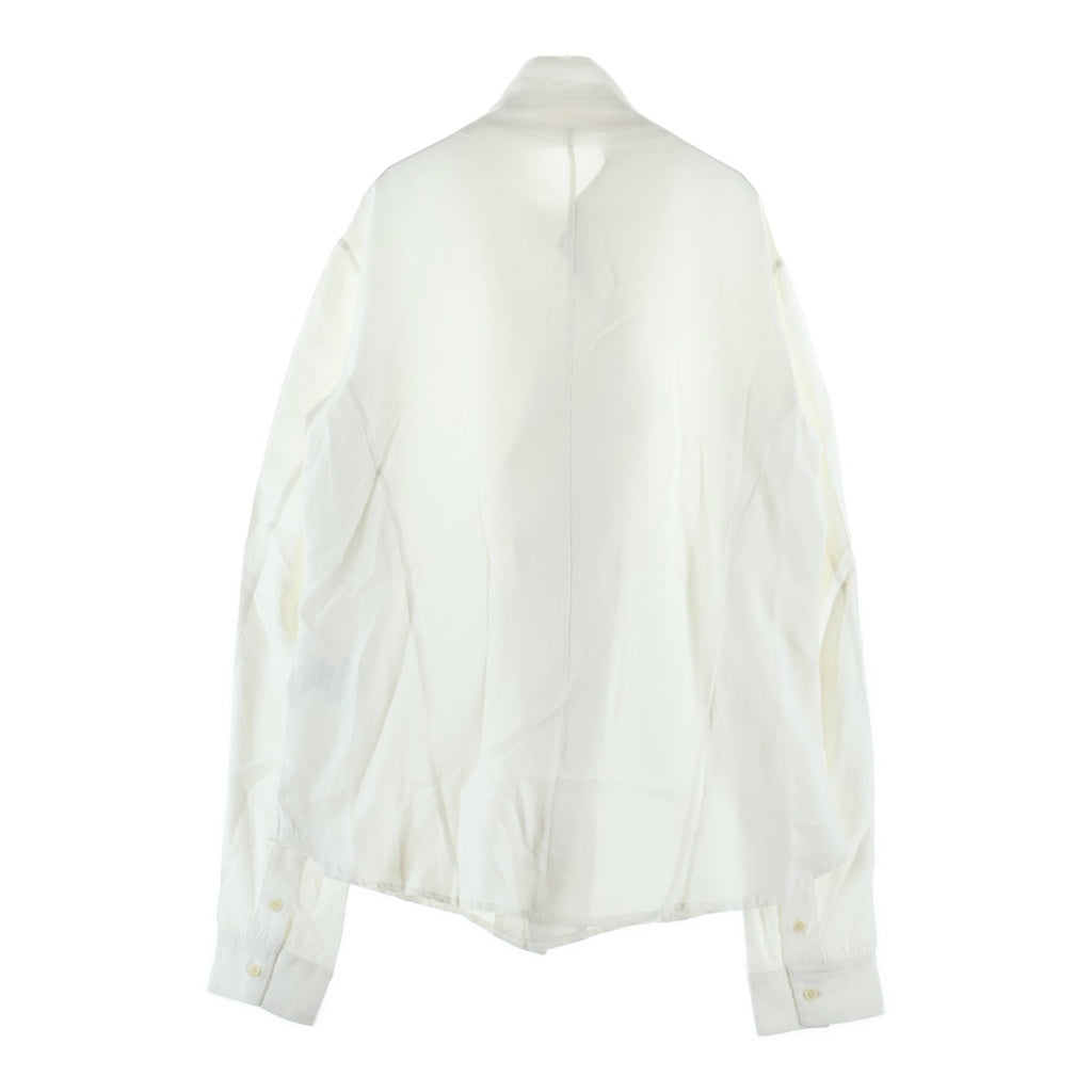 JULIUS(ユリウス) 15AW レーヨン×カシミヤ 長袖シャツ ホワイト 517SHM3