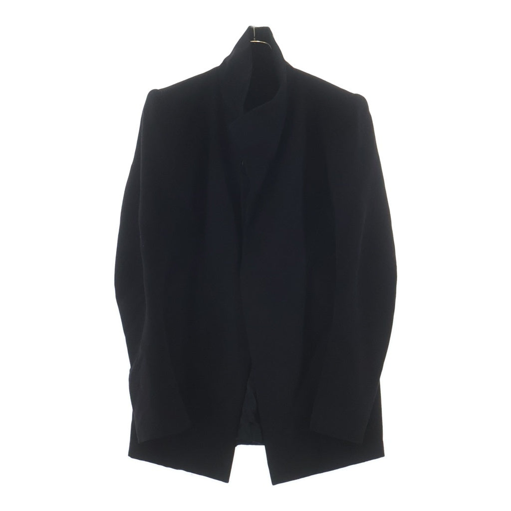JULIUS(ユリウス) 14SS HIGH NECK JACKET コットン×シルク ハイネックテーラードジャケット ブラック 457JAM4