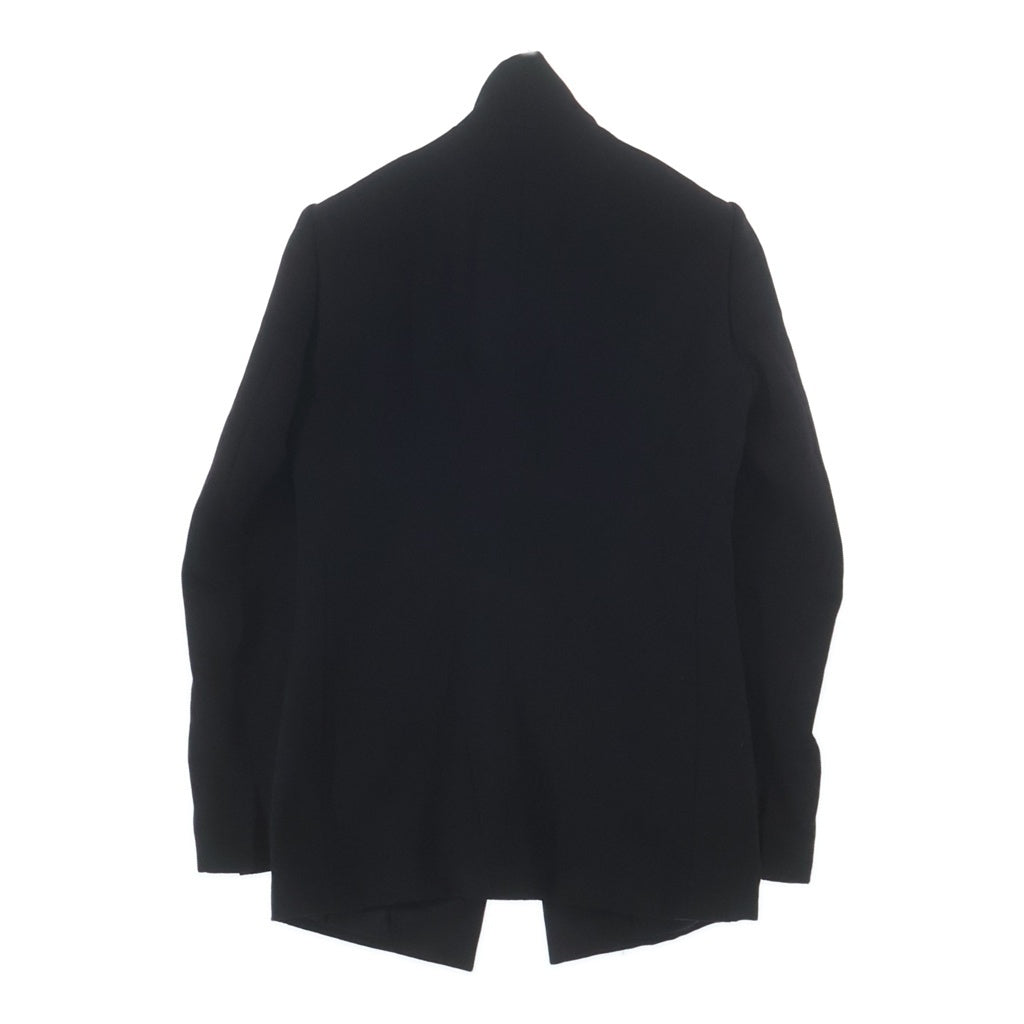 JULIUS(ユリウス) 14SS HIGH NECK JACKET コットン×シルク ハイネックテーラードジャケット ブラック 457JAM4