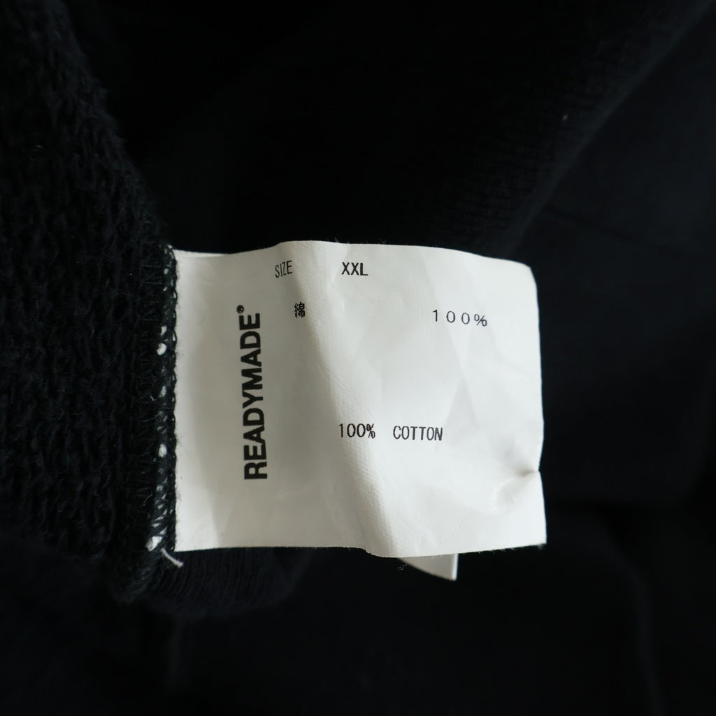 READY MADE(レディメイド) PIONCHAM SWEAT HOODIE ピオンチャム スウェットフーディー ロゴ刺繍 プルオーバーパーカー ブラック RE-CO-00-00-196