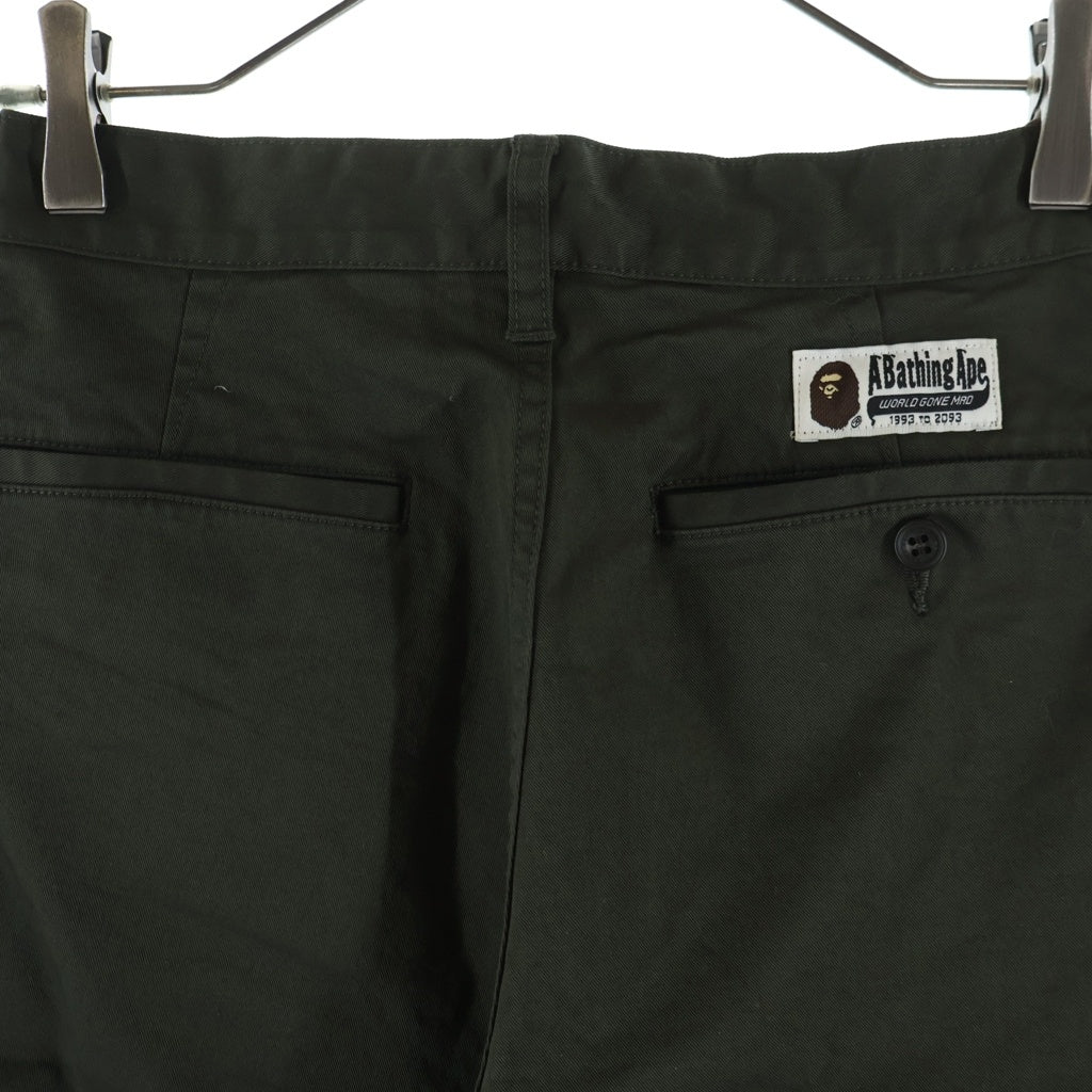 A BATHING APE(アベイシングエイプ) ONE POINT CHINO SHORTS チノパンツ ショーツ カーキ 1M30153010