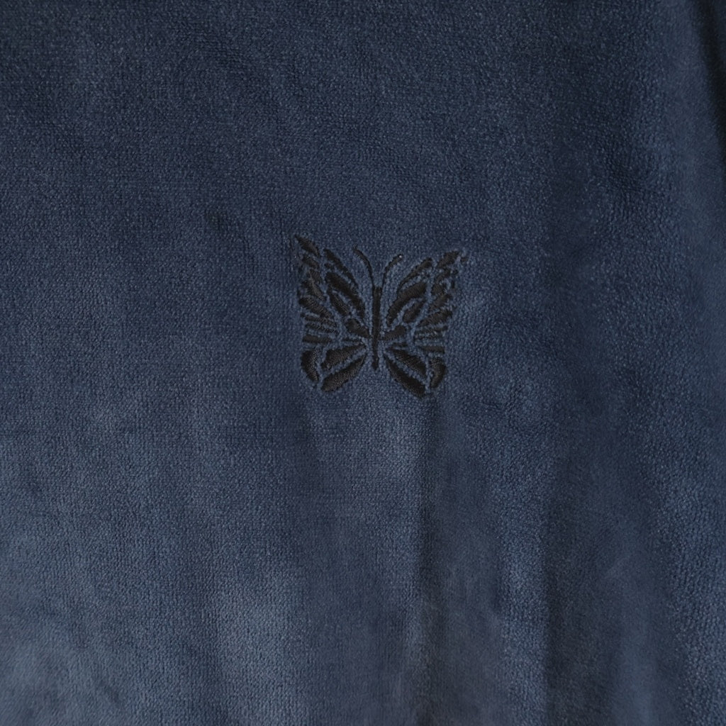 Needles(ニードルス) 23AW VELOR TRACK HOODIE ベロア トラックフーディー プルオーバーパーカー ブルー NS252
