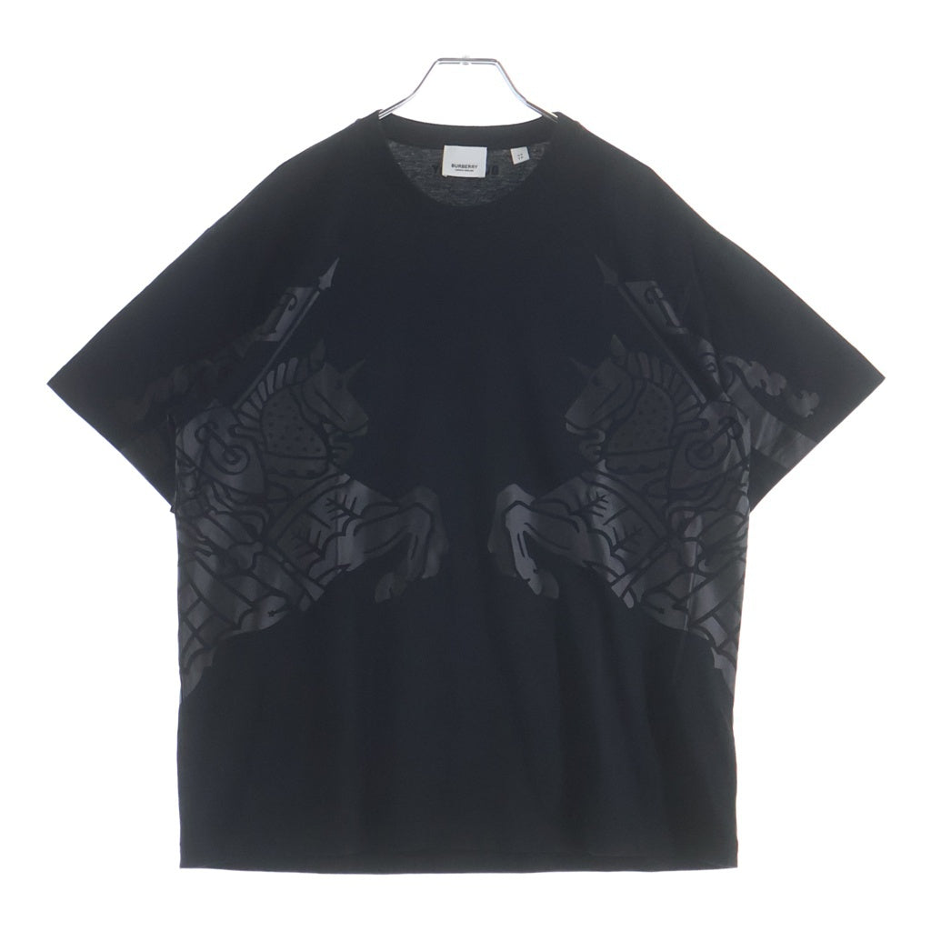 BURBERRY(バーバリー) 24SS Logo Print T-Shirt Black ロゴプリント オーバーサイズ クルーネック半袖Tシャツ ブラック 8065183