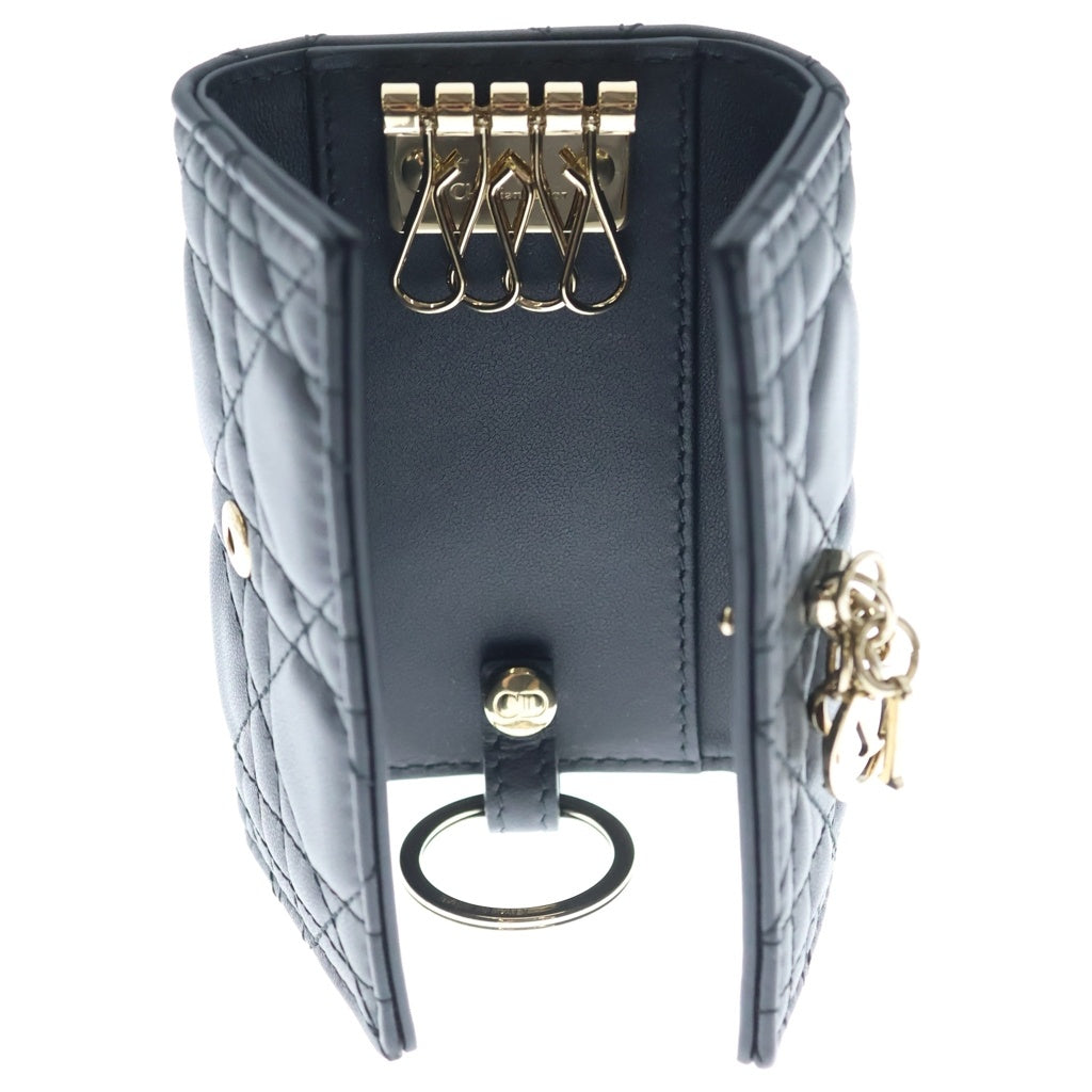 DIOR(ディオール) My Dior Aster Key case キーケース マイディオール カナージュ ラムスキン ブラック S0983ONMJ レディース