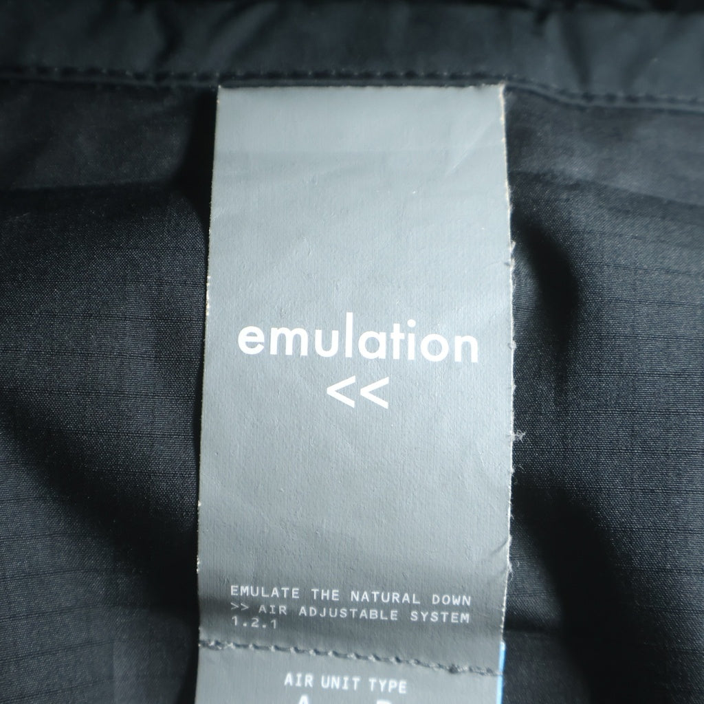 emulation(エミュレーション) 中綿ベスト ジップアップ フードインジャケット ブラック M23-10203
