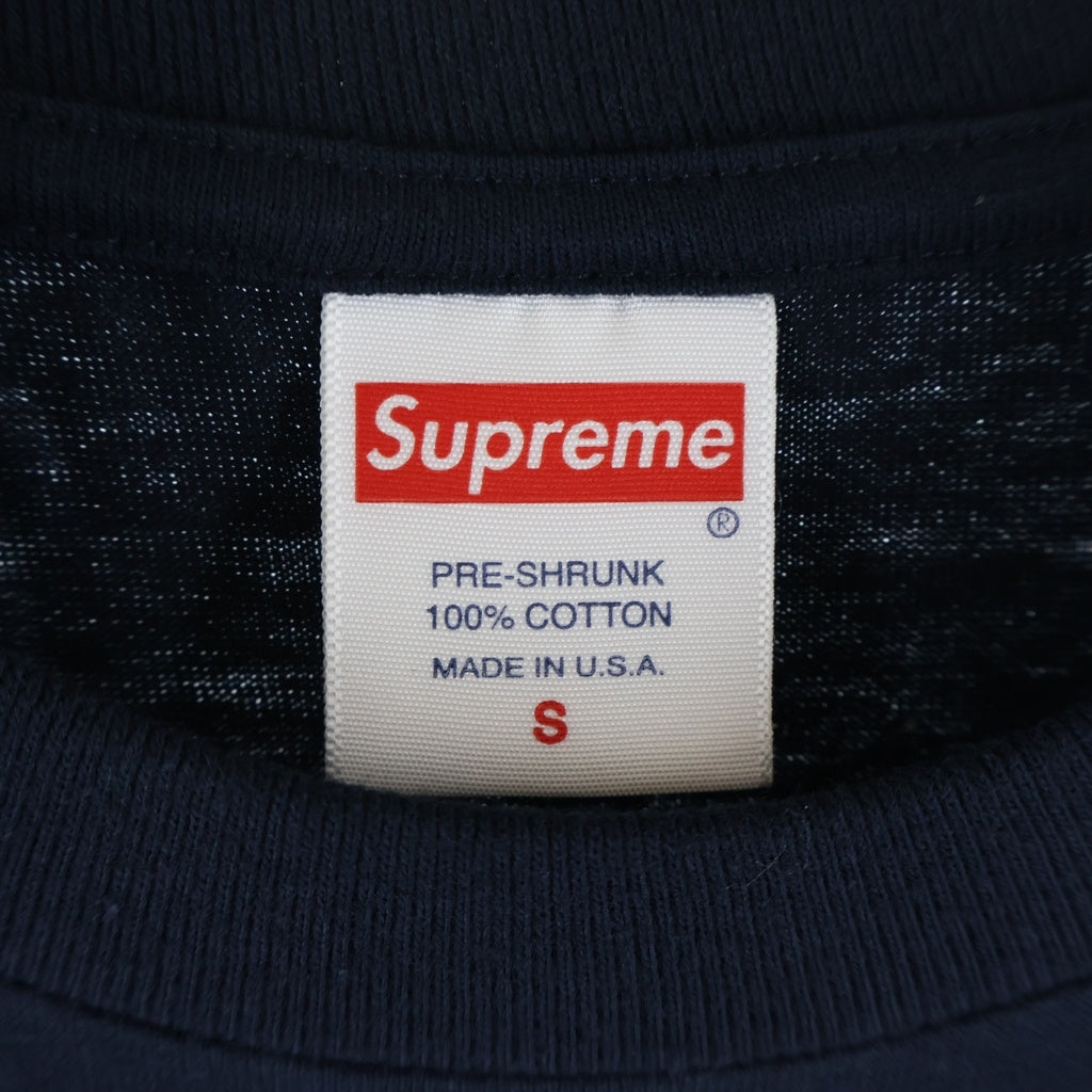 SUPREME(シュプリーム) 20AW Cross Box Logo Tee クロスボックスロゴ プリント クルーネック半袖Tシャツ カットソー ネイビー