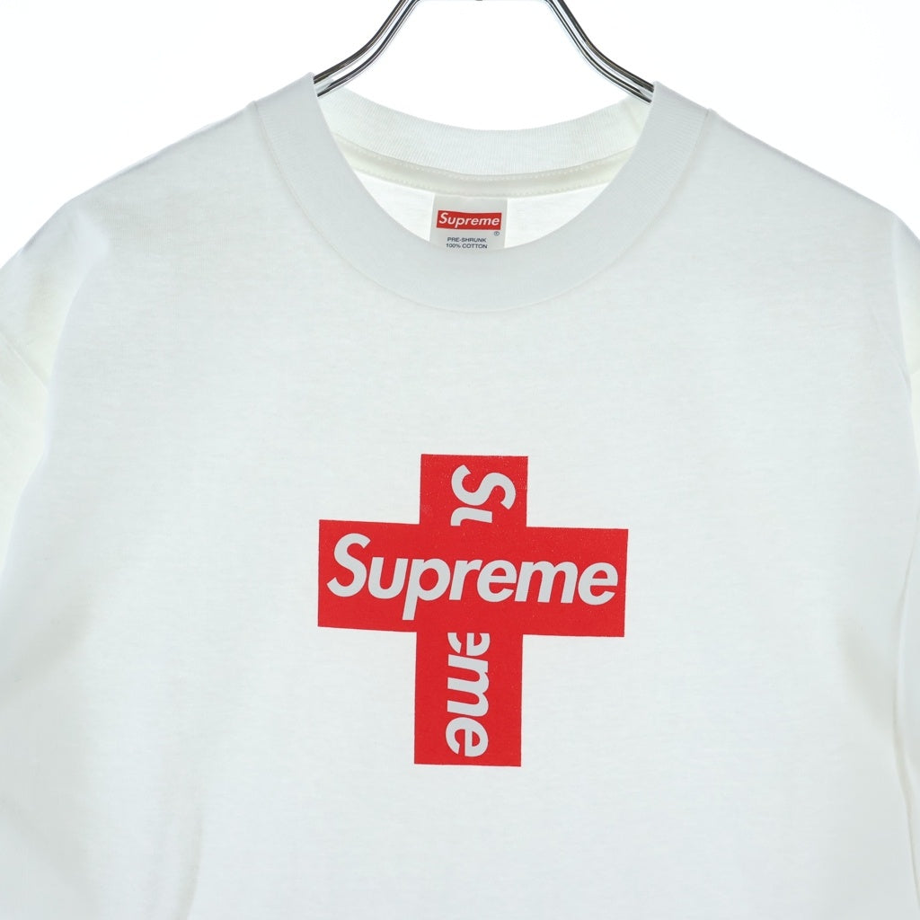 SUPREME(シュプリーム) 20AW Cross Box Logo Tee クロスボックスロゴ プリント クルーネック半袖Tシャツ カットソー ホワイト