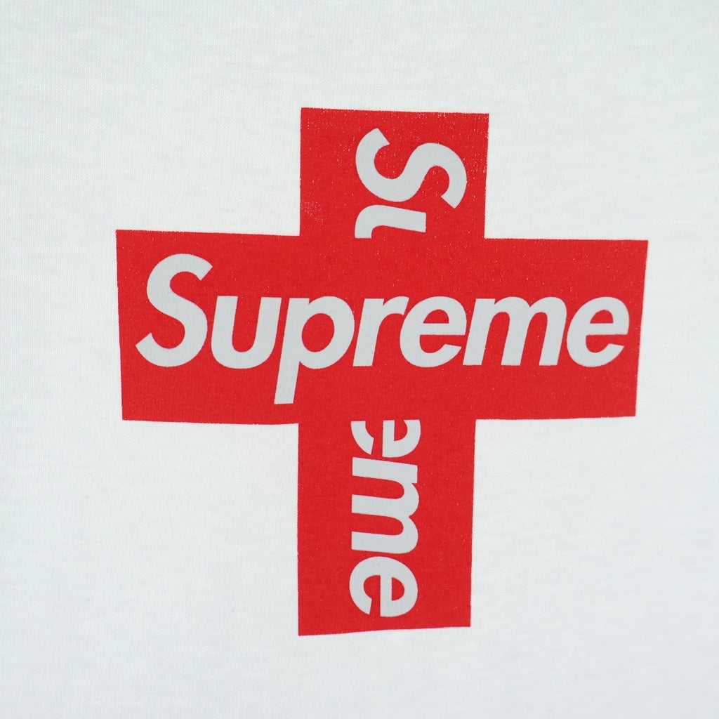 SUPREME(シュプリーム) 20AW Cross Box Logo Tee クロスボックスロゴ プリント クルーネック半袖Tシャツ カットソー ホワイト