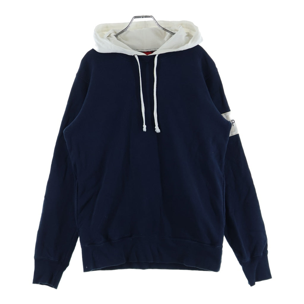 SUPREME(シュプリーム) 16SS 2-Tone Hooded 2トーン プルオーバーパーカー フーディー ネイビー/ホワイト
