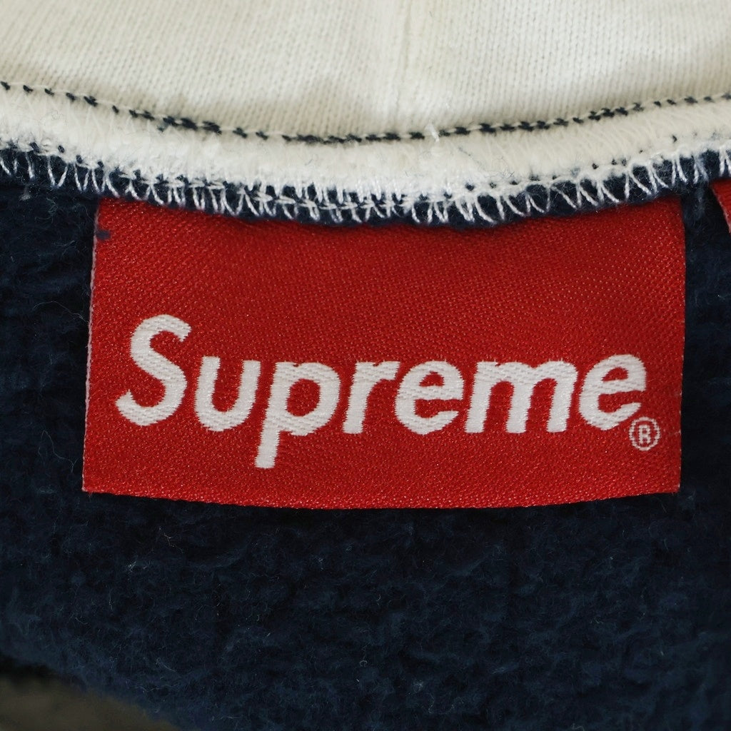 SUPREME(シュプリーム) 16SS 2-Tone Hooded 2トーン プルオーバーパーカー フーディー ネイビー/ホワイト