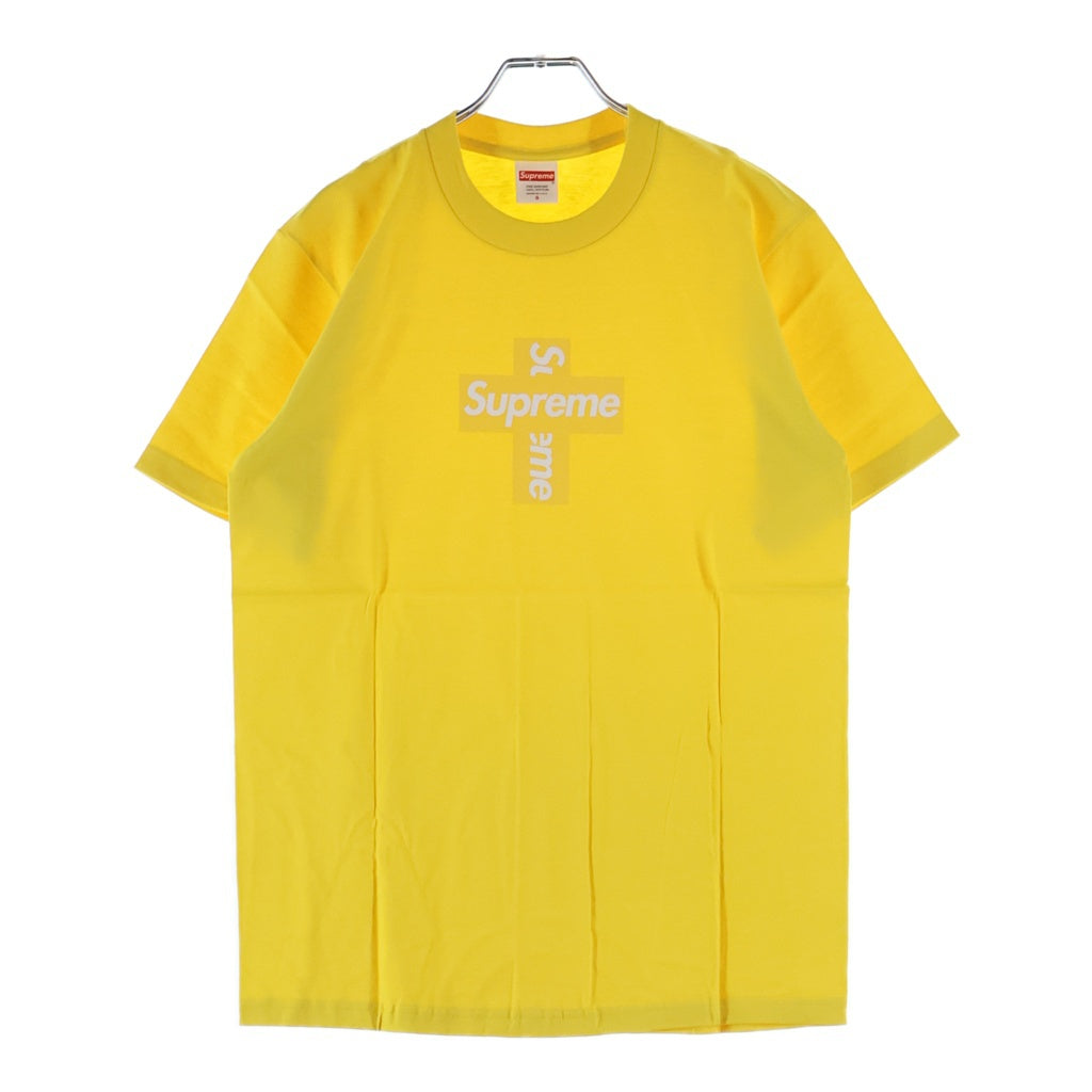 SUPREME(シュプリーム) 20AW Cross Box Logo Tee クロスボックスロゴ プリント クルーネック半袖Tシャツ カットソー イエロー