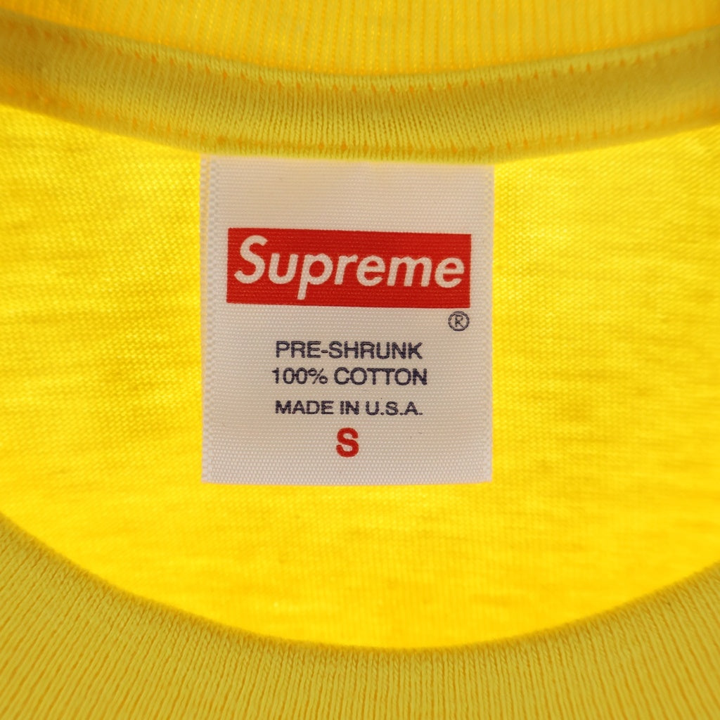 SUPREME(シュプリーム) 20AW Cross Box Logo Tee クロスボックスロゴ プリント クルーネック半袖Tシャツ カットソー イエロー