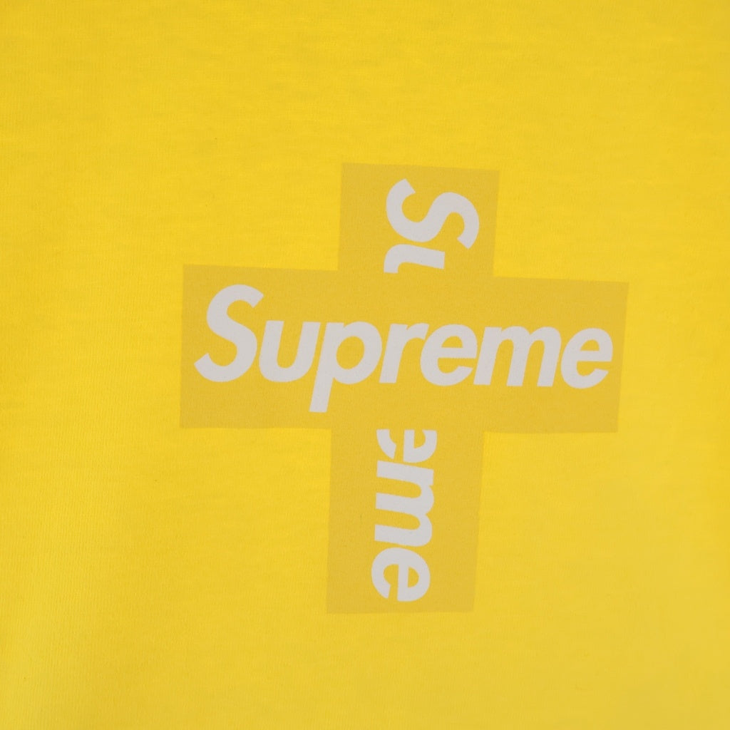SUPREME(シュプリーム) 20AW Cross Box Logo Tee クロスボックスロゴ プリント クルーネック半袖Tシャツ カットソー イエロー
