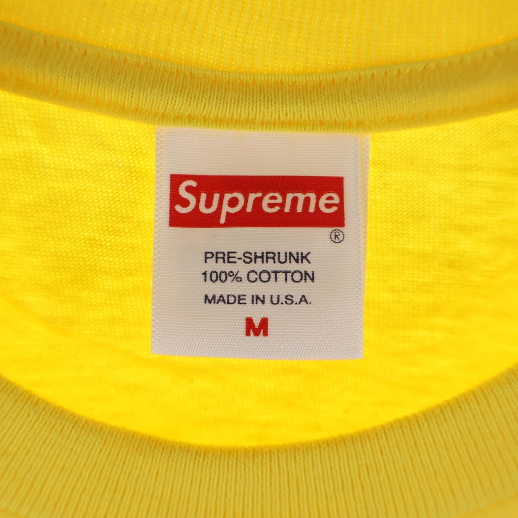 SUPREME(シュプリーム) 20AW Cross Box Logo Tee クロスボックスロゴ プリント クルーネック半袖Tシャツ カットソー イエロー