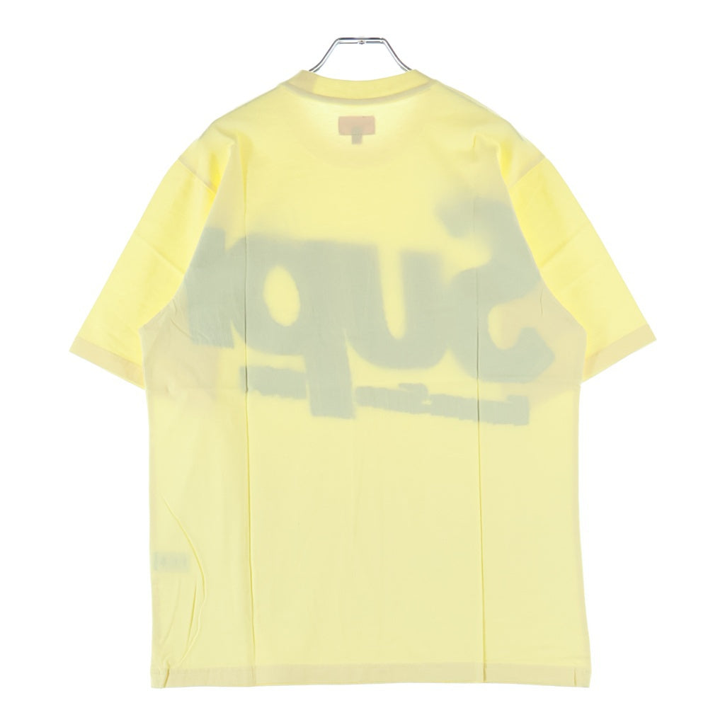 SUPREME(シュプリーム) 21SS Intarsia Spellout S/S Top インターシャ スペルアウト エスエス トップ フロントロゴプリント クルーネック半袖Tシャツカットソー イエロー