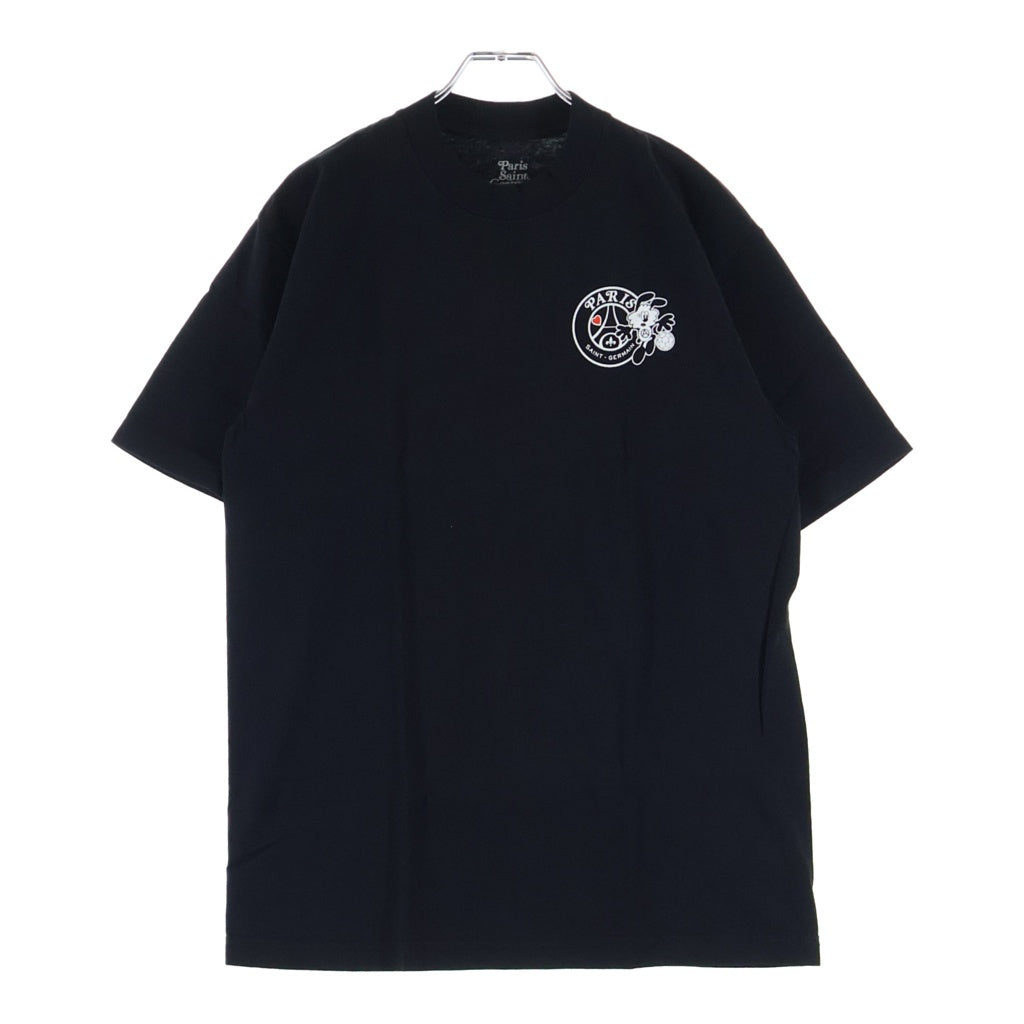 VERDY(ベルディ) ×Paris Saint-Germain/PSG 22-071-350-0030-1-0 パリサンジェルマン クルーネック半袖Tシャツカットソー ブラック