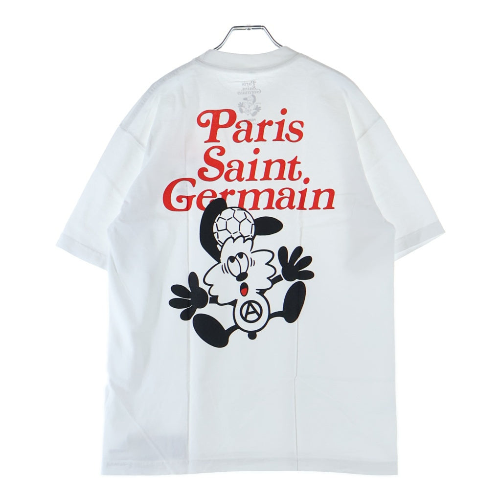 VERDY(ベルディ) ×Paris Saint-Germain/PSG 22-071-350-0029-1-0 プリント クルーネック半袖Tシャツカットソー ホワイト
