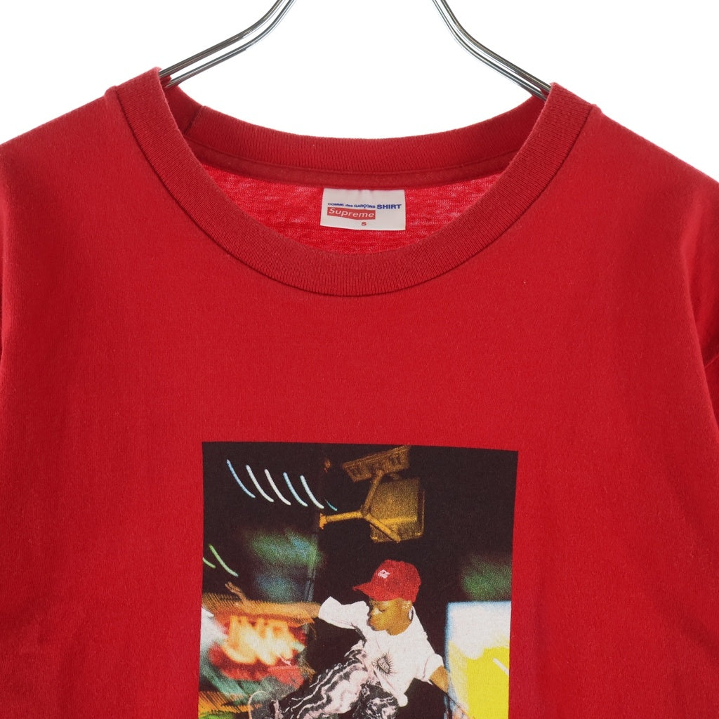 SUPREME(シュプリーム) 14SS ×COMME DES GARCONS SHIRT HAROLD HUNTER コムデギャルソンシャツ ハロルド ハンター プリント クルーネック半袖Tシャツカットソー レッド