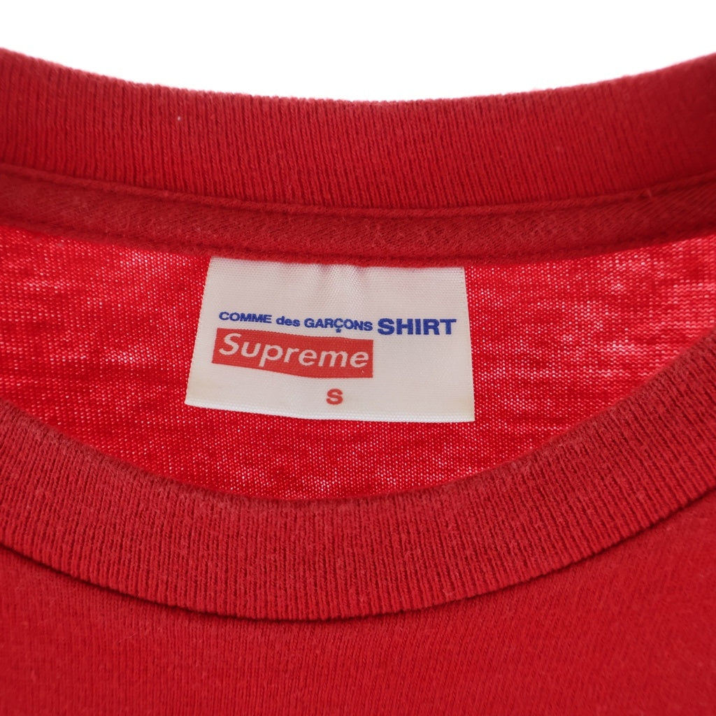 SUPREME(シュプリーム) 14SS ×COMME DES GARCONS SHIRT HAROLD HUNTER コムデギャルソンシャツ ハロルド ハンター プリント クルーネック半袖Tシャツカットソー レッド