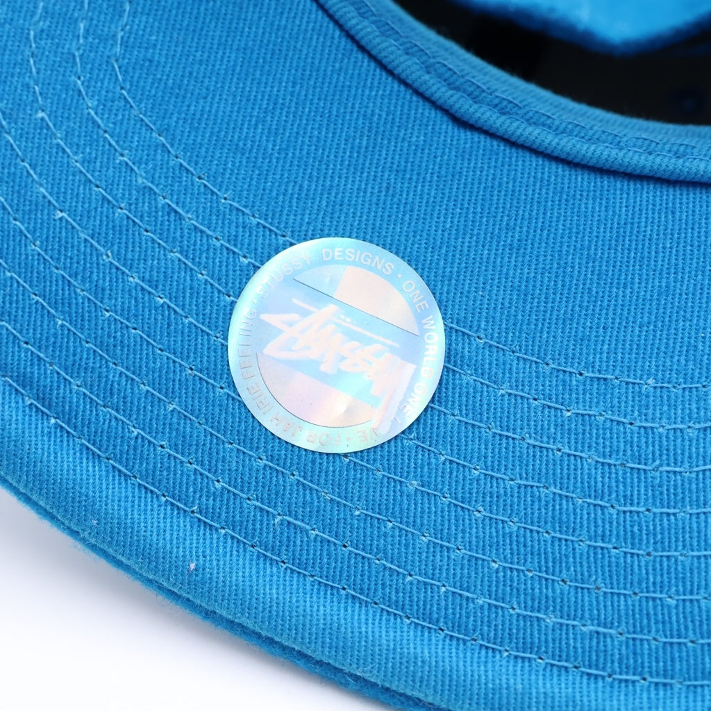 STUSSY(ステューシー) ロゴ刺繍 ウール混 ベースボールキャップ 帽子 ブルー