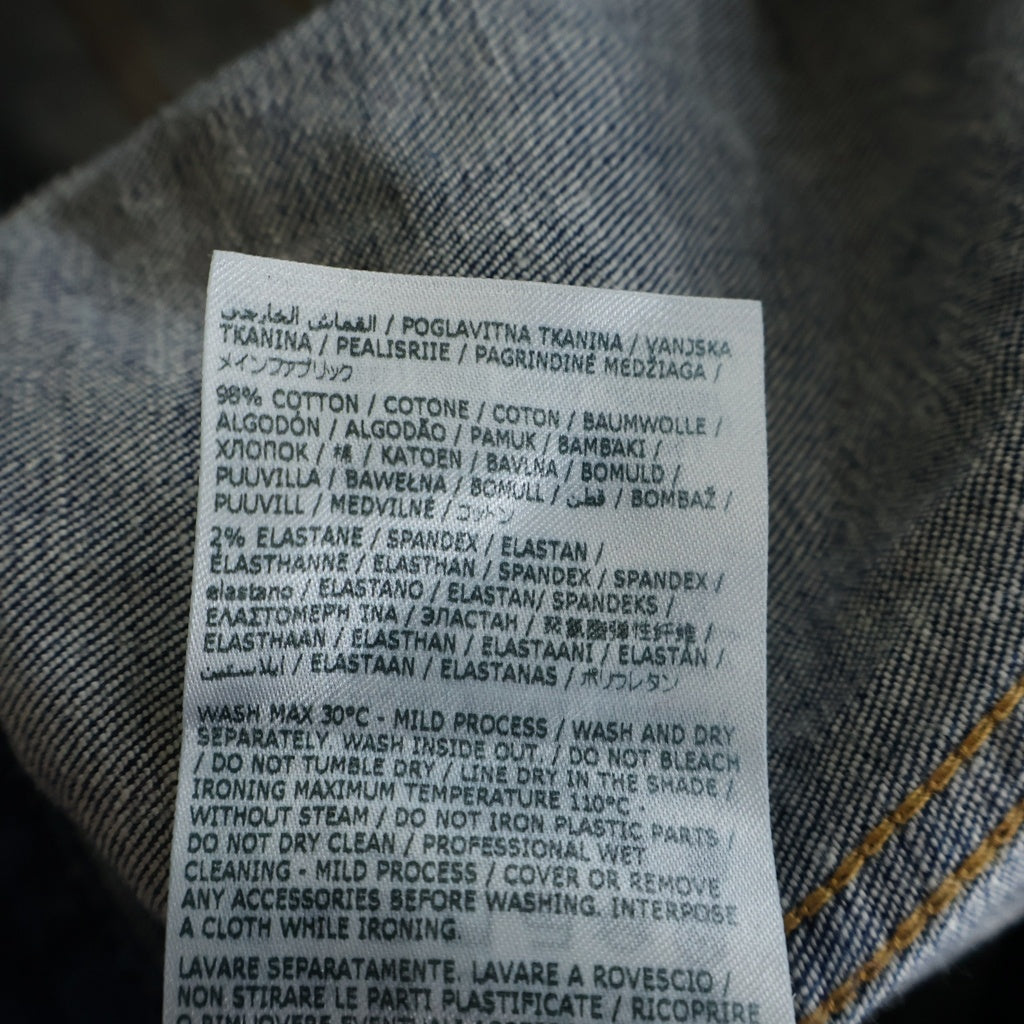 DSQUARED2(ディースクエアード) ペイント ダメージ加工 ロゴプリント デニムジャケット インディゴ S80AM0025S30342