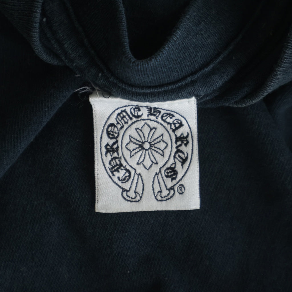 CHROME HEARTS(クロムハーツ) OLD DBL CH CRS S/S Tee オールド ダブルCHクロス刺繍 胸ポケット クルーネック半袖Tシャツカットソー ブラック