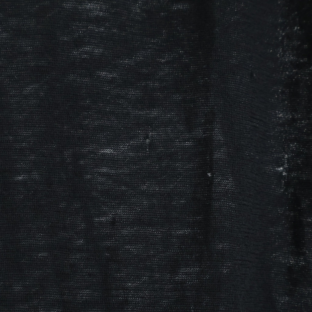 JULIUS(ユリウス) 14AW シルク切替 クルーネック長袖カットソー ブラック 477CUM12