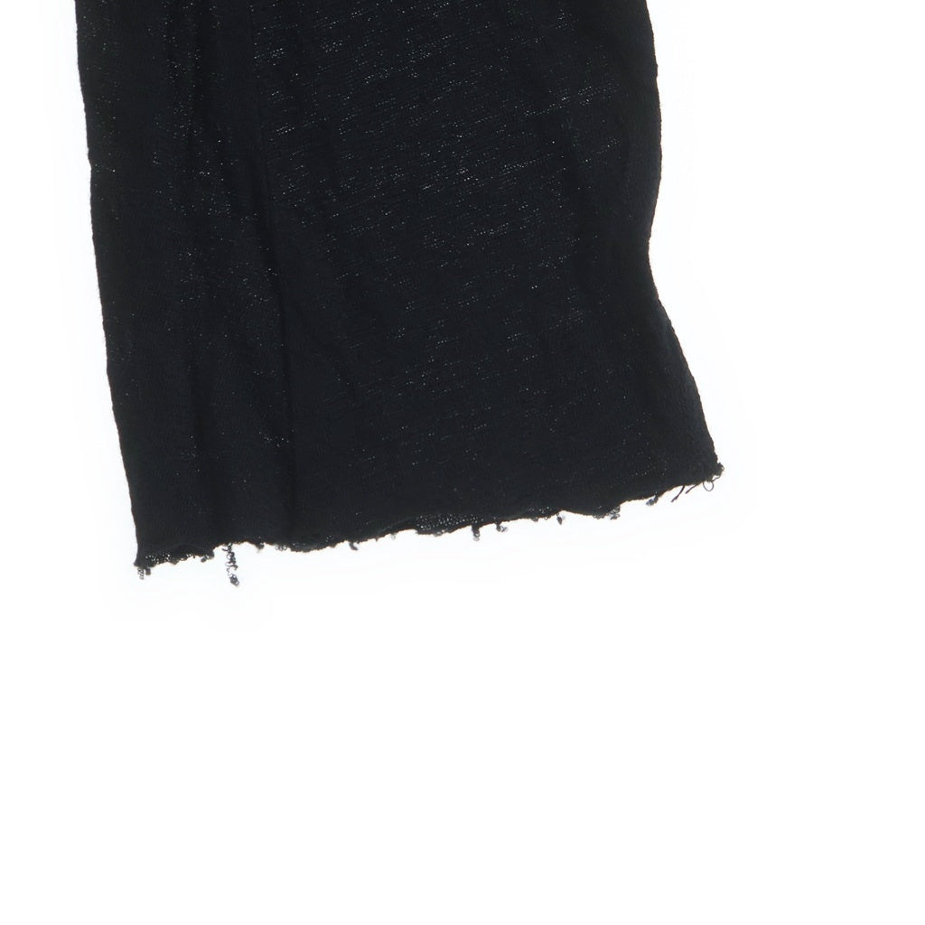 JULIUS(ユリウス) 14AW シルク切替 クルーネック長袖カットソー ブラック 477CUM12