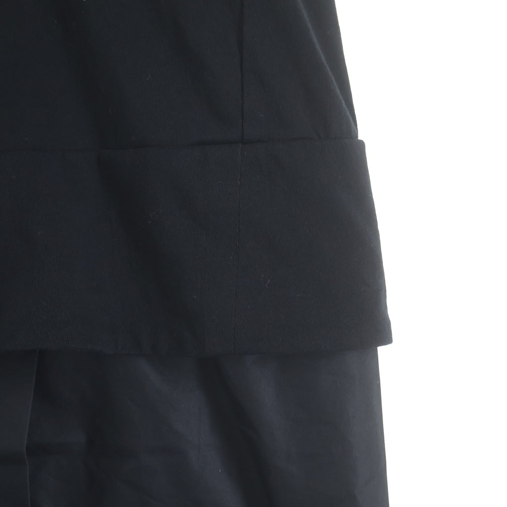 JULIUS(ユリウス) 18SS ナイロンドッキング クルーネックノースリーブカットソー ブラック 577CUM26