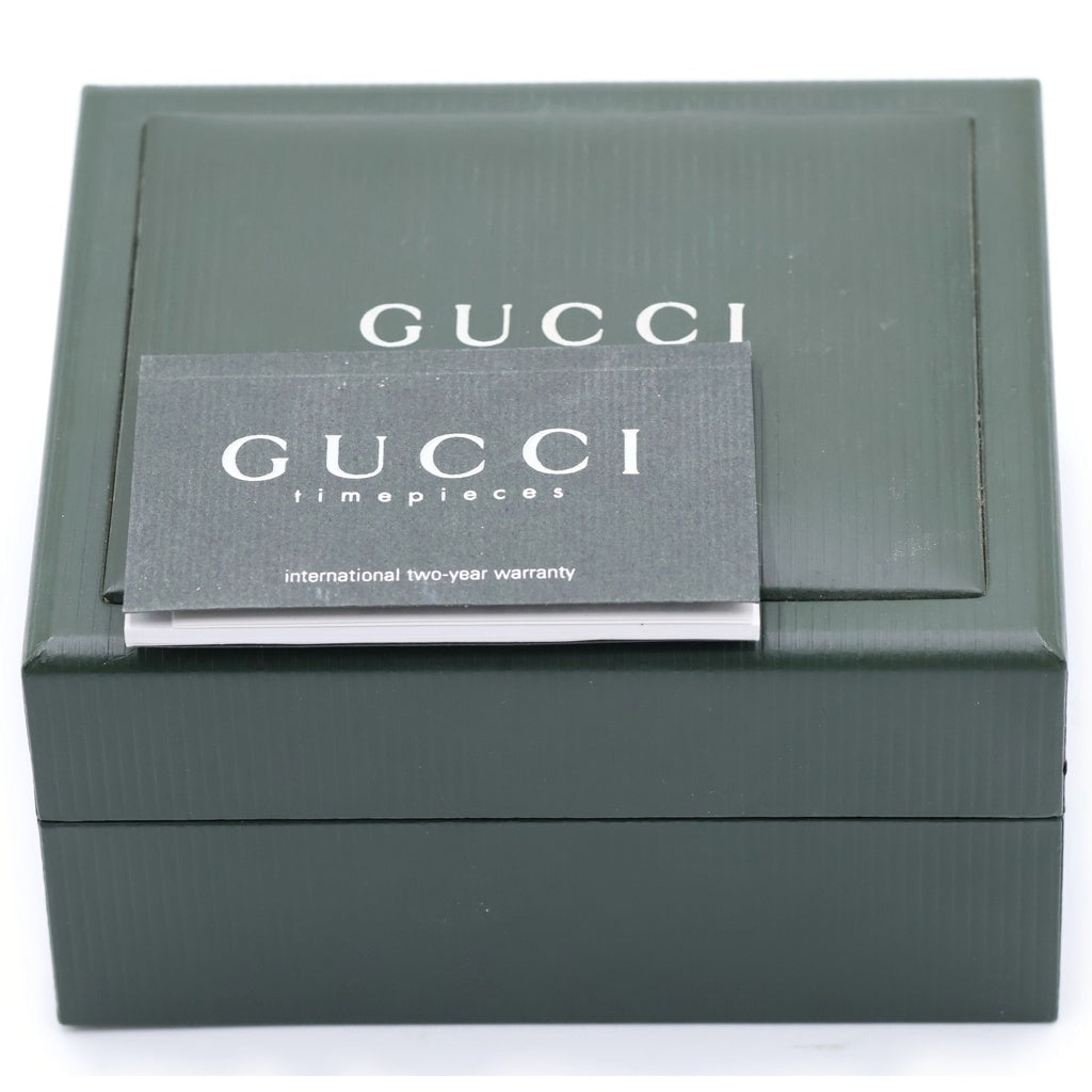 GUCCI(グッチ) スクエア クオーツ ウォッチ デイト ステンレススチール シルバー/ブラック 7700M