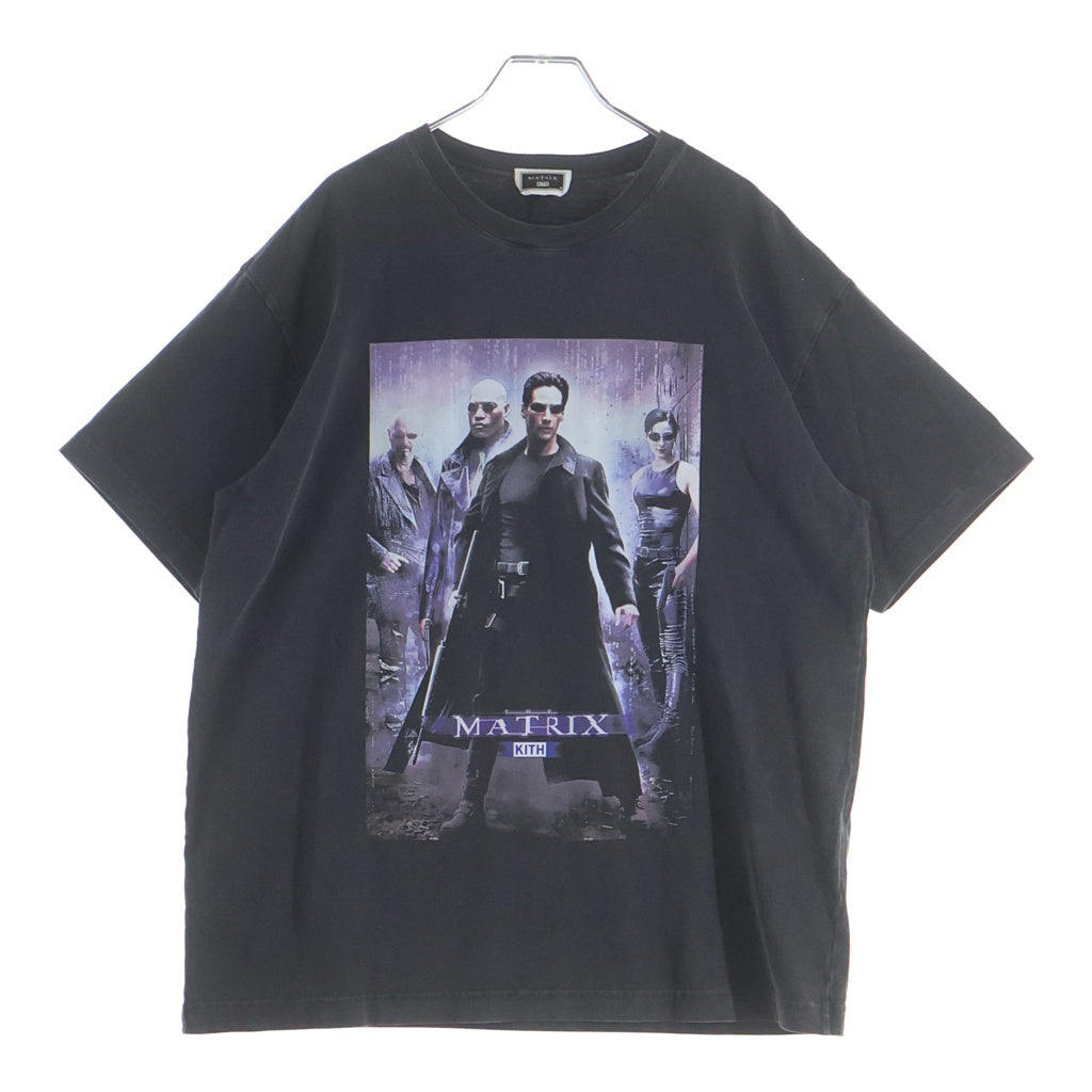 KITH(キス) The Matrix Poster Vintage Tee マトリックス ポスター ヴィンテージ クルーネック半袖Tシャツカットソー ブラック 26-073-060-0104-1-0