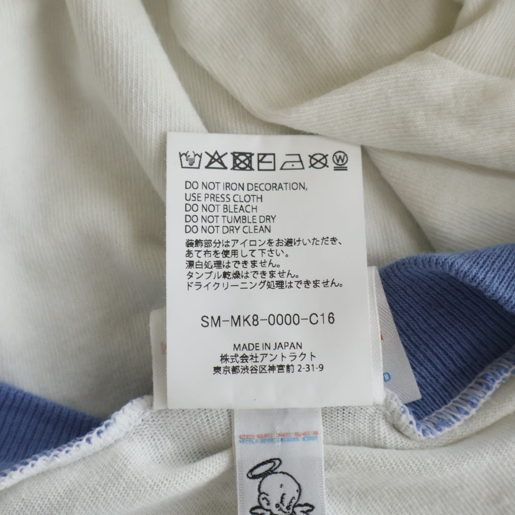 SAINT MICHAEL(セントマイケル) 26SS×Boys of Summer BOS SS T-SHIRT RINGER TEE SM-MK8-0000-C16 ボーイズ オブ サマー リンガークルーネック半袖Tシャツカットソー ホワイト