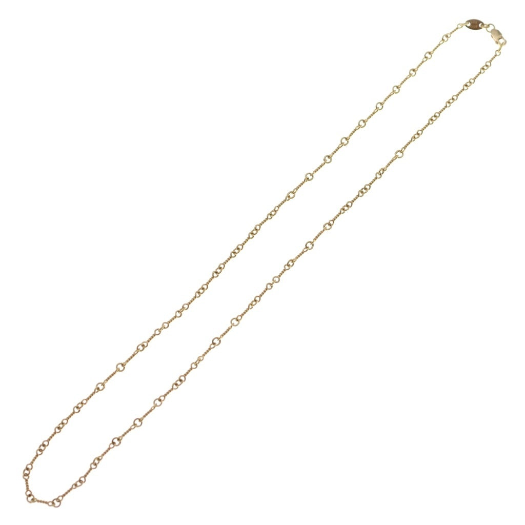 CHROME HEARTS(クロムハーツ) 22K NECKCHAIN T18 ツイストチェーンネックレス 18inch ゴールドBCA014