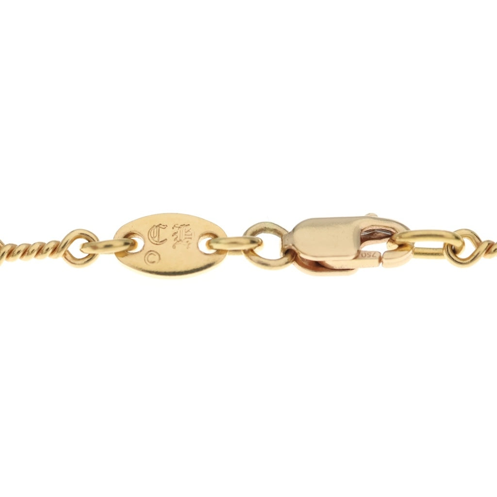CHROME HEARTS(クロムハーツ) 22K NECKCHAIN T18 ツイストチェーンネックレス 18inch ゴールドBCA014