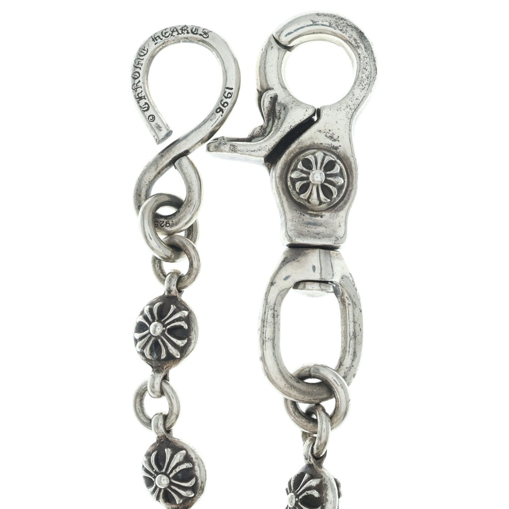 CHROME HEARTS(クロムハーツ) 2BALL SHORT-S/1クリップショート#2クロスボール ウォレットチェーン シルバー BCA063