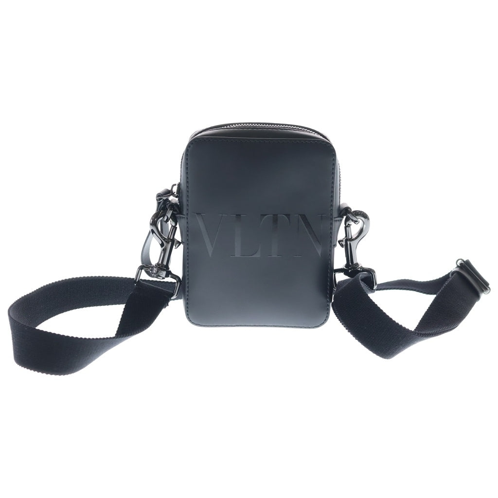 VALENTINO(ヴァレンティノ) Garavani VLTN Leather Crossbody Bag レザースモール ショルダーバッグ クロスバッグ ブラック 5Y2B0943