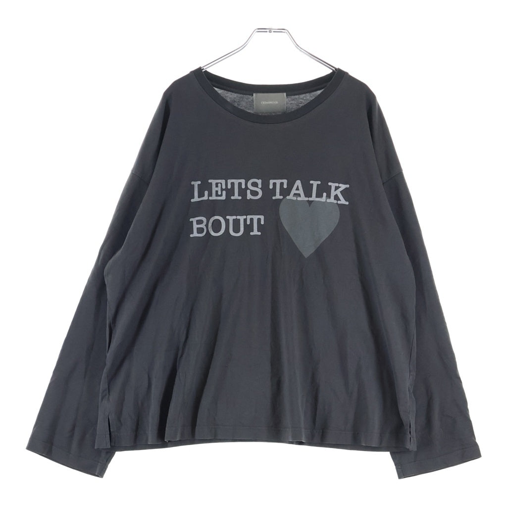 NO BRAND(ノーブランド) CEDARWOOD ATS LONG SLEEVE / WASHED BLK シダーウッド ATSロングスリーブ クルーネック長袖Tシャツカットソー ブラック CW2502-CS01