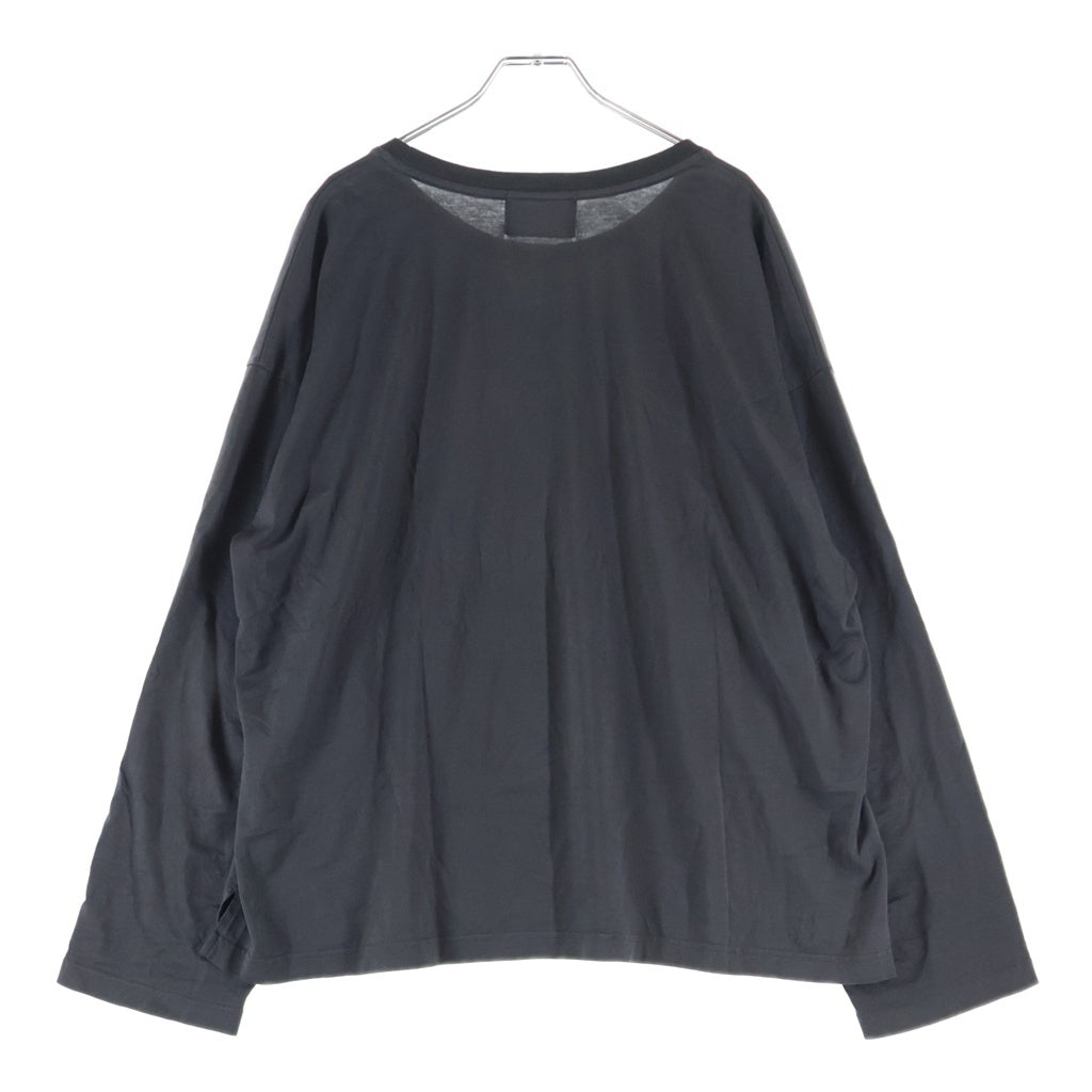 NO BRAND(ノーブランド) CEDARWOOD ATS LONG SLEEVE / WASHED BLK シダーウッド ATSロングスリーブ クルーネック長袖Tシャツカットソー ブラック CW2502-CS01