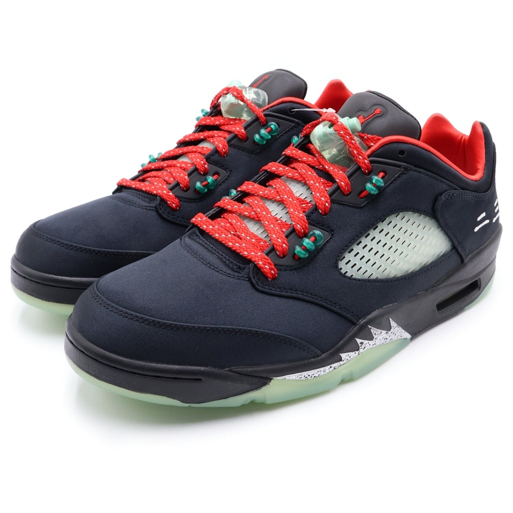 NIKE(ナイキ) ×CLOT AIR JORDAN 5 Low Jade 5 Low クロット エアジョーダン5 ロー ジェイド 5 ロー ローカットスニーカー US10.5/28.5cm ブラック DM4640 036