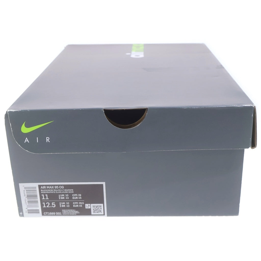 NIKE(ナイキ) Air Max 95 OG Neon Yellow (2020) エアマックス95 OG ネオンイエロー/イエローグラデ (2020)ミッドカットスニーカー グレー/イエロー US11/29cm CT1689-001